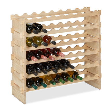 Casier à vin empilable en bois pour 48 bouteilles