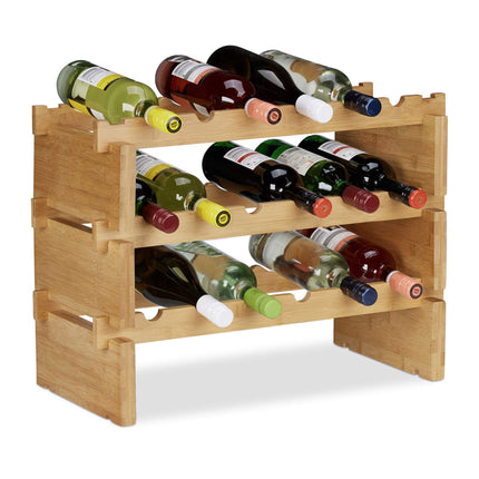Casier à vin empilable en bambou