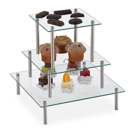 Présentoir à gâteaux empilable en lot de 3