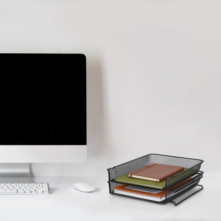 Bac à documents en métal empilable
