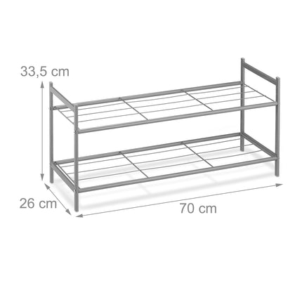 Stapelbares Schuhregal mit 2 Böden