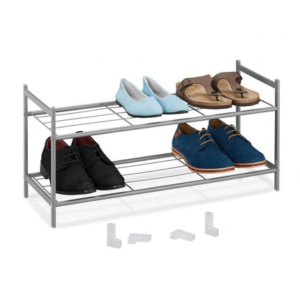 Stapelbares Schuhregal mit 2 Böden