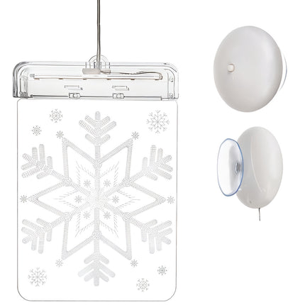 Buntglas LED 3D-Schneeflocke 