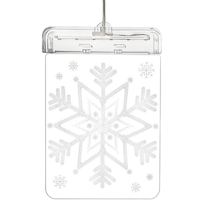 Buntglas LED 3D-Schneeflocke 