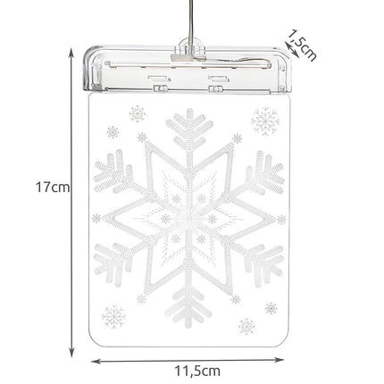 Buntglas LED 3D-Schneeflocke 