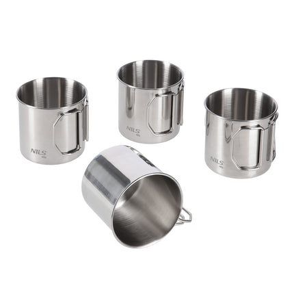 Ensemble de 4 tasses en acier inoxydable