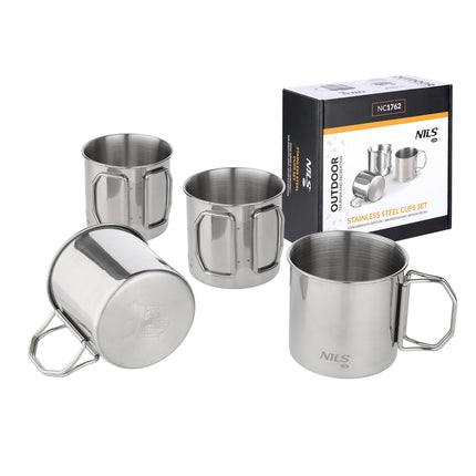 Ensemble de 4 tasses en acier inoxydable
