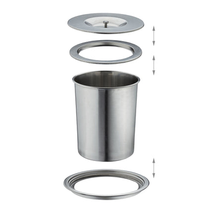 Poubelle en acier inoxydable 8L