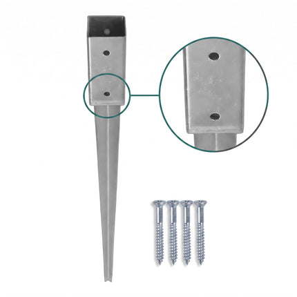 Ancrages à enfoncer en acier inoxydable, paquet de 4, 750 mm