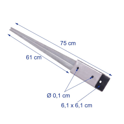Ancrages à enfoncer en acier inoxydable, paquet de 4, 750 mm