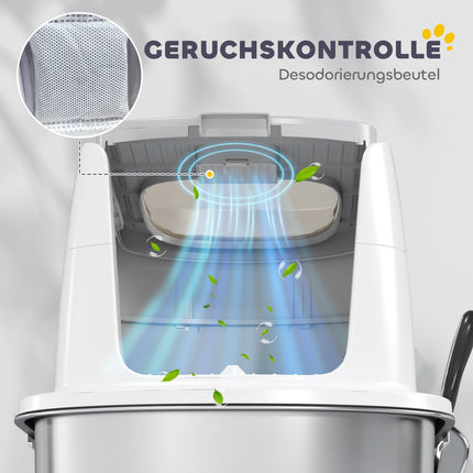 Edelstahl-Katzentoilette mit Haube und Schaufel