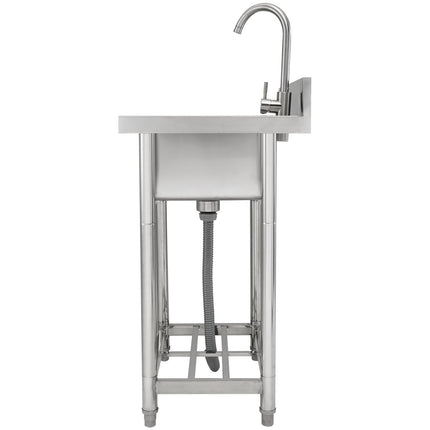 Stainless Steel Freestanding Utility Sink with Faucet, NSF Certified