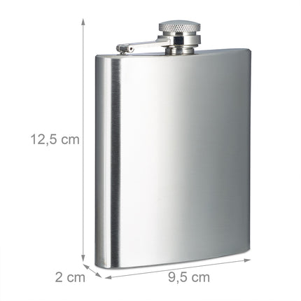 Flasques en acier inoxydable, lot de 2, 200 ml