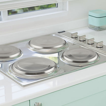 Couvercles de protection pour plaques de cuisson en acier inoxydable