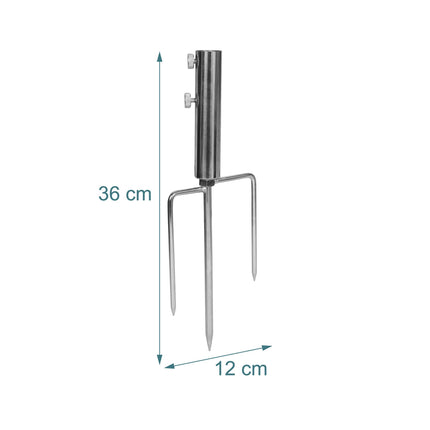 Support de piquet de parasol en acier inoxydable, 22-25 mm