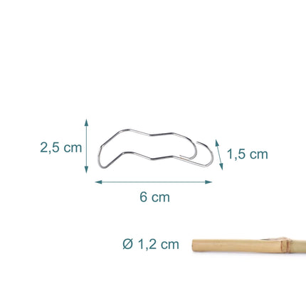 Pflanzenclips aus Edelstahl, 100er-Set, wiederverwendbar