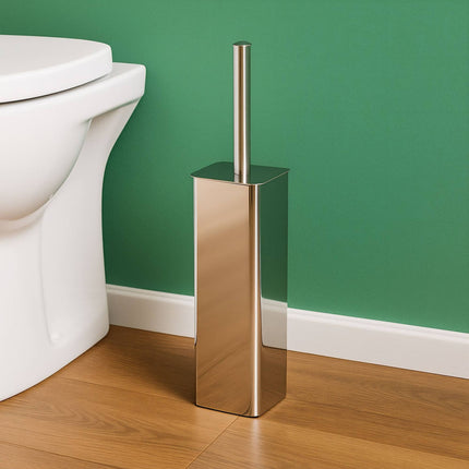Ensemble de brosses de toilette en acier inoxydable avec support