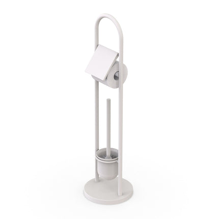 Ensemble porte-rouleau de papier toilette et brosse en acier inoxydable