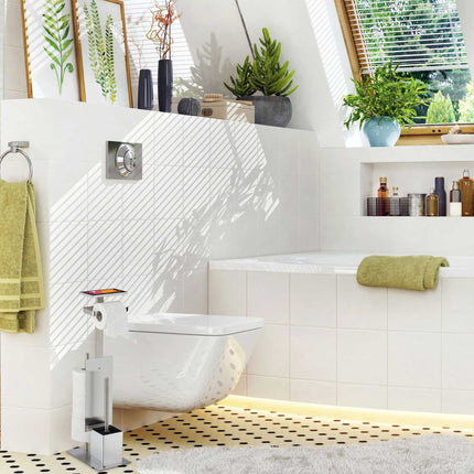 Ensemble de toilette en acier inoxydable avec plateau