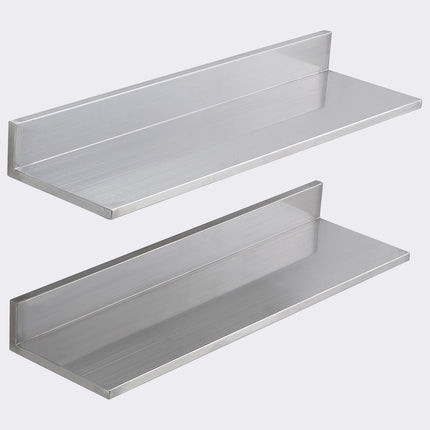 Stainless Steel Wall Shelf With Backsplash, 30 x 8.6 in