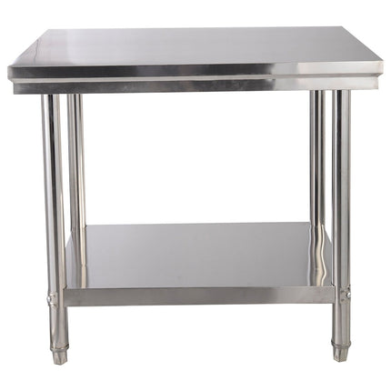 Edelstahl Küchentisch Arbeitstisch Gastrotisch mit Zwischenboden 92x61x90cm