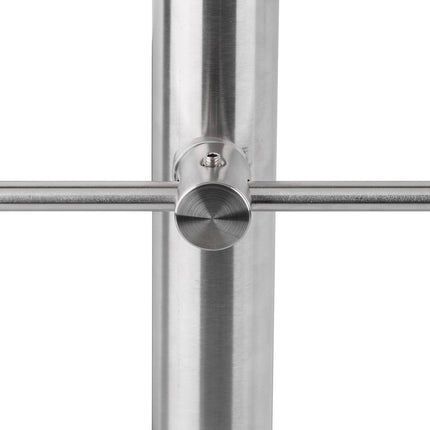Garde-corps en acier inoxydable pour escalier 1,5 m / 2 poteaux / 3 traverses