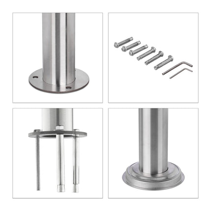 Garde-corps en acier inoxydable pour escalier 1,5 m / 2 poteaux / 3 traverses