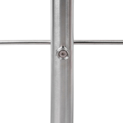 Garde-corps en acier inoxydable pour escalier 1,5 m / 2 poteaux / 3 traverses