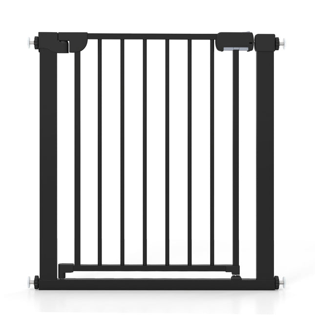 Barrière d'escalier sans perçage, 75-82 cm, fermeture automatique, noire