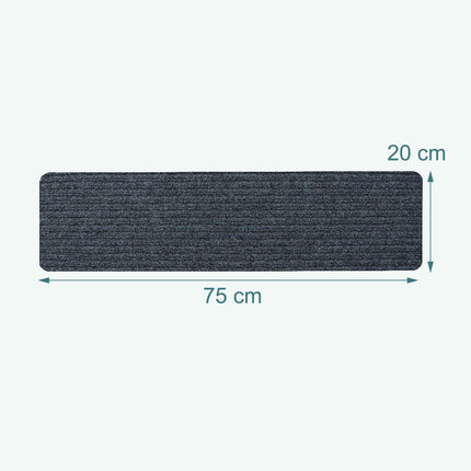 Tapis d'escalier auto-adhésifs, lot de 16, 75 x 20 cm