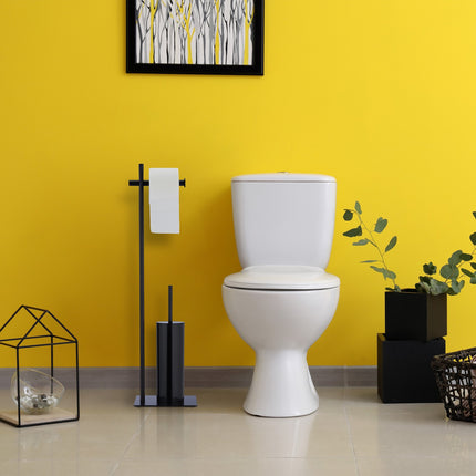 Stand-WC-Garnitur schwarz
