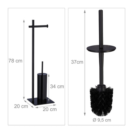 Stand-WC-Garnitur schwarz