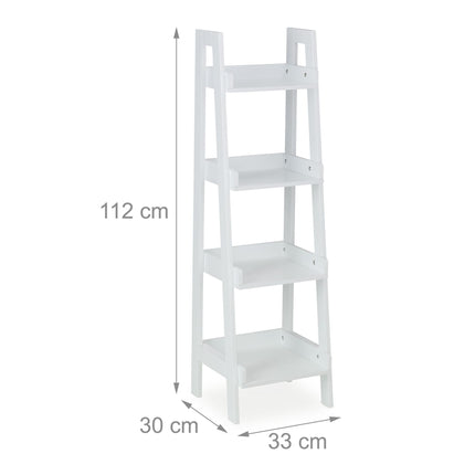 Étagère sur pied blanche à 4 niveaux