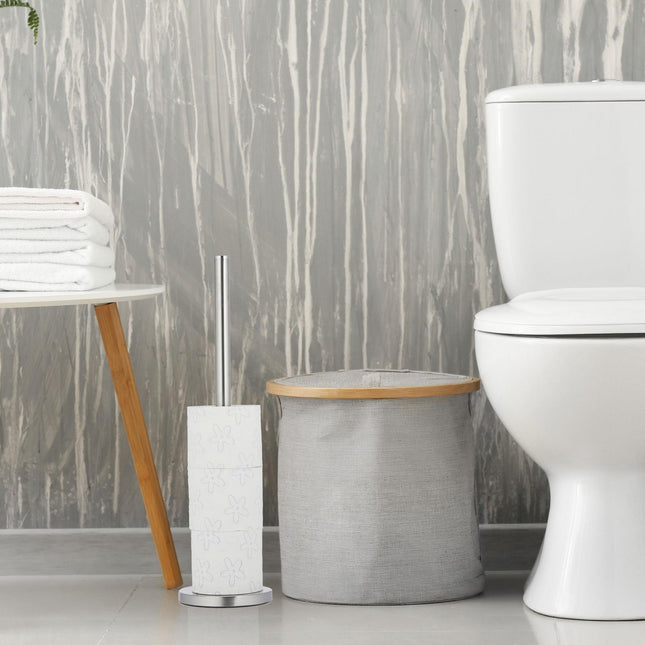 Porte-papier toilette sur pied en métal