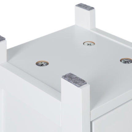 Porte-papier toilette sur pied en blanc
