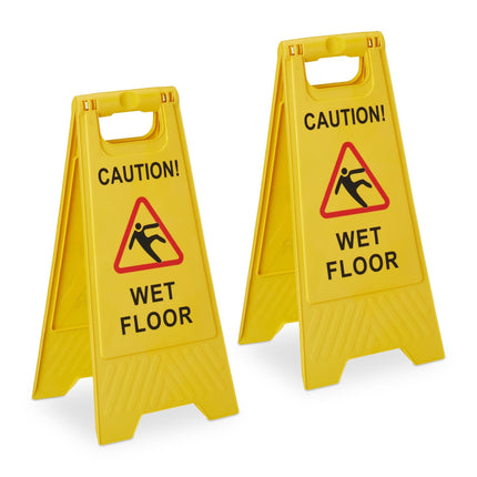 Présentoir sur pied pour risque de glissade, lot de 2, anglais