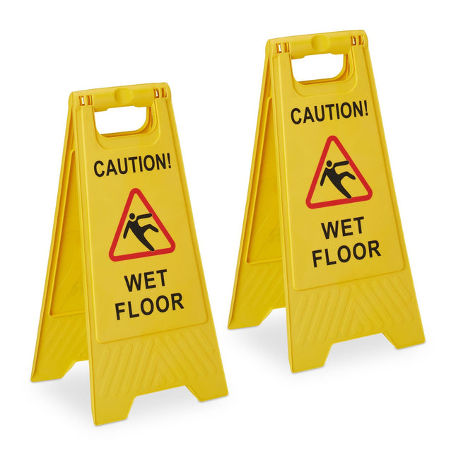 Présentoir sur pied pour risque de glissade, lot de 2, anglais