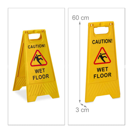 Présentoir sur pied pour risque de glissade, lot de 2, anglais