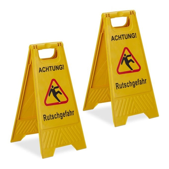 Présentoir sur pied pour risque de glissade en lot de 2