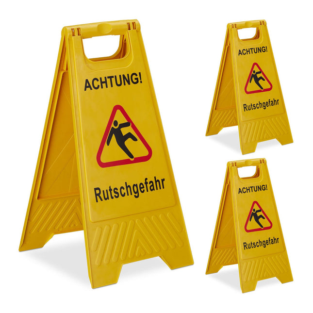 Présentoir sur pied pour risque de glissade en lot de 3