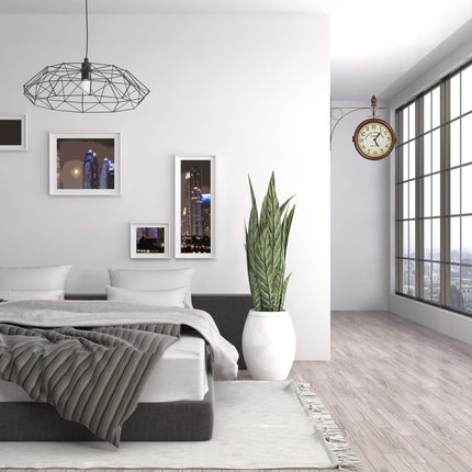 Horloge de gare double face marron