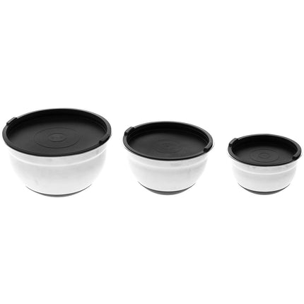 Edelstahlschüssel-Set mit Deckeln, 3-teilig