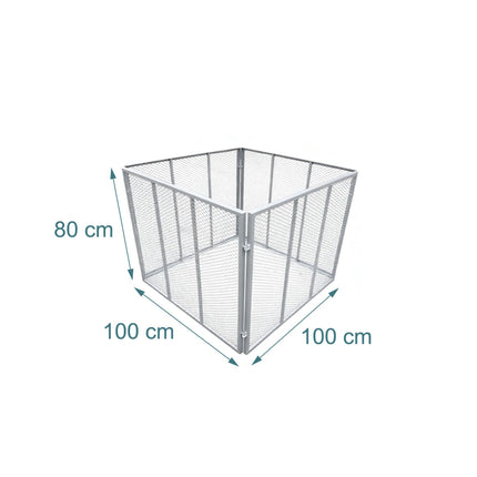 Composteur en acier, capacité de 800 L, modèle ouvert