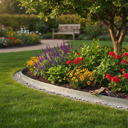 Bordure de parterre en acier - Flexible, barrière anti-mauvaises herbes