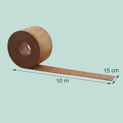 Bordure de jardin en acier, finition rouille, bordure de pelouse flexible