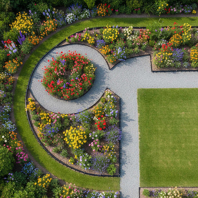 Rasenband aus Stahl, flexible Gartenumrandung, Unkrautbarriere
