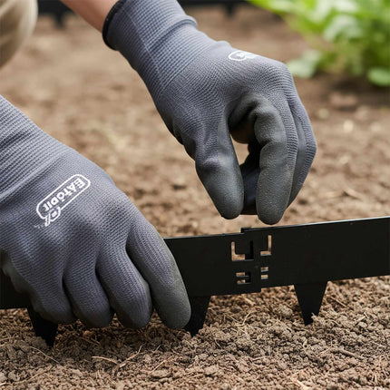 Bordure de pelouse en acier, bordure de jardin flexible, barrière anti-mauvaises herbes