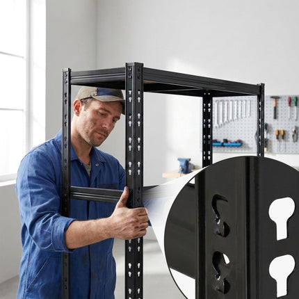 Support à pneus en acier, rangement de garage réglable à 3 étagères