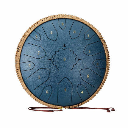 Steel Tongue Drum, 13-Inch 15-Note D Major, Mallets, Music Book