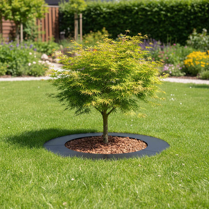 Anneau d'arbre en acier galvanisé, bordure de coupe pour pelouse